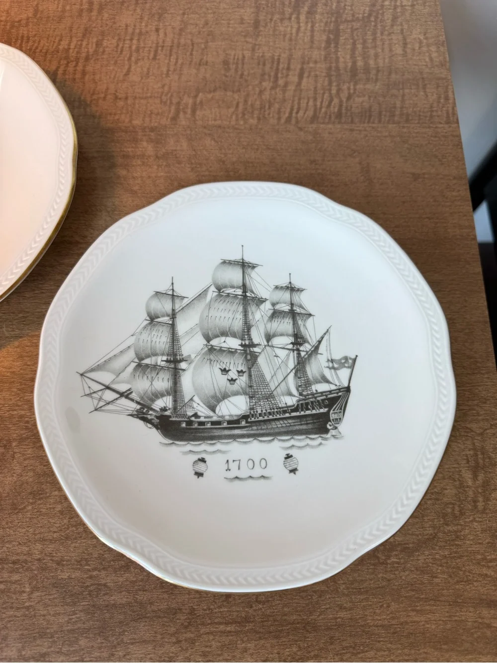 Rorstrand Sweden Porcelain Plates 1600 & 1700 Historical Ships